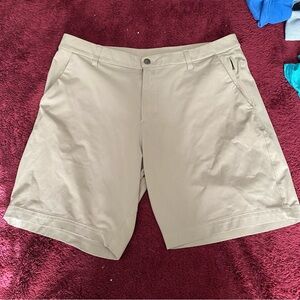 Lululemon Athletica Beige Men's Flat Front Shorts